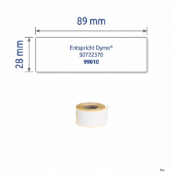 Etykiety adresowe Avery Zweckform 28x89 mm, białe, 260 sztuk w rolce do termodruku