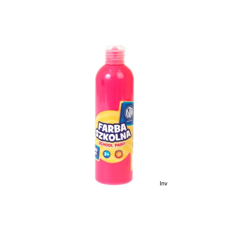 Farba szkolna Astra 250 ml fluorescencyjna różowa