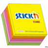 Bloczek samoprzylepny StickN 76x76 mm 400 sztuk mix 5 kolorów neonowych 21012