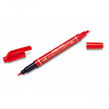 Foliopis dwustronny N75W/B czerwony PENTEL N75W-B