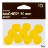 Magnesy kolorowe 20 mm żółte 10 sztuk Grand