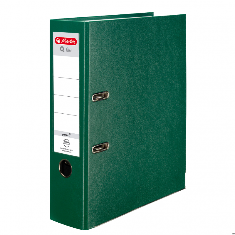 Segregator A4 8cm PP zielony Herlitz ZIE Q FILE