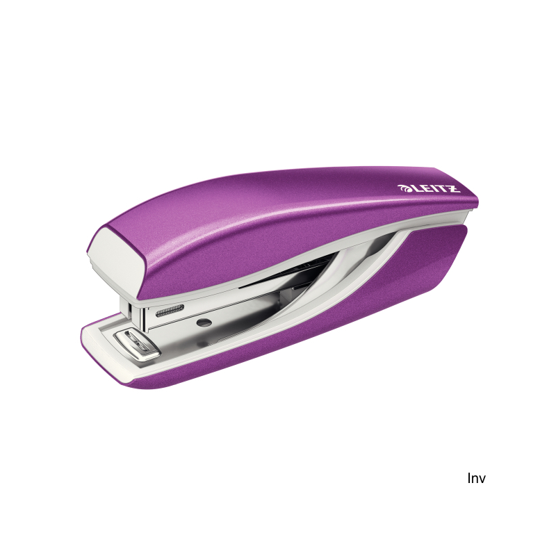 Zszywacz mini Leitz WOW fioletowy do 10 kartek zintegrowany rozszywacz 55281062