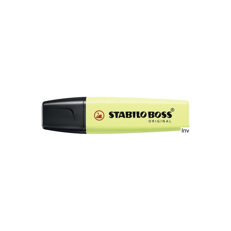 Zakreślacz STABILO BOSS pastel limonkowy 70/133, grubość linii 2 mm i 5 mm, tusz na bazie wody