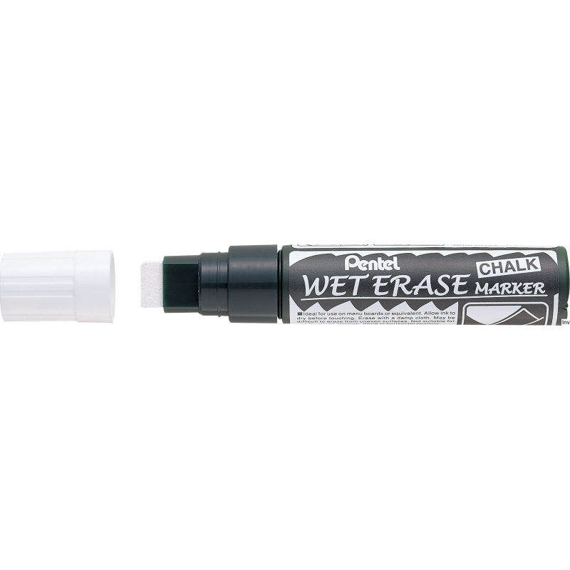 Marker kredowy biały PENTEL SMW56-W do szkła i ceramiki, grubość linii 10-15 mm