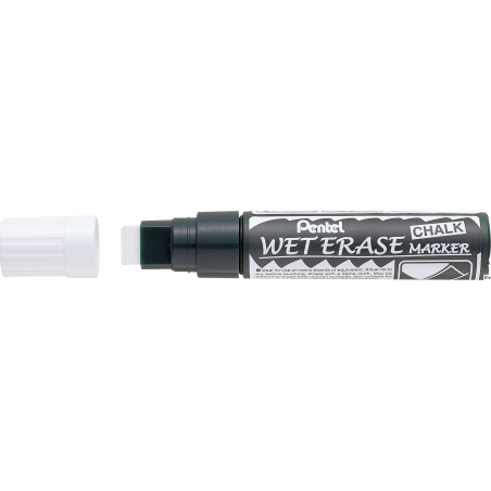 Marker kredowy biały PENTEL SMW56-W do szkła i ceramiki, grubość linii 10-15 mm
