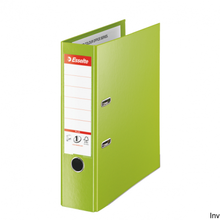 Segregator Esselte A4 80 mm zielony PLUS VIVIDA z metalowymi okuciami, okładki Maxi, 1 sztuka