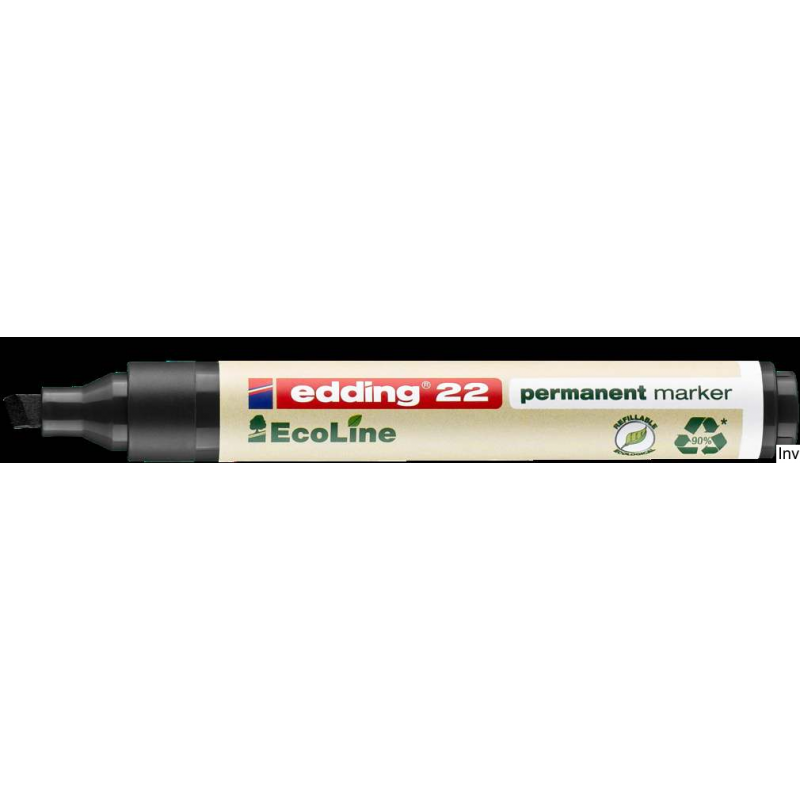Edding marker permanentny ekologiczny czarny ścięta końcówka 1-5 mm