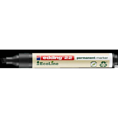 Edding marker permanentny ekologiczny czarny ścięta końcówka 1-5 mm