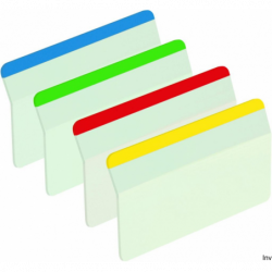 Post-It 3M Zakładki Indeksujące Wygięte 50,8x38mm 4 Kolory 4x6 Sztuk