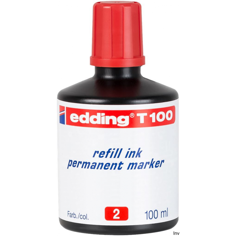 Edding Tusz do markerów permanentnych 100 ml czerwony T100/001/CZ