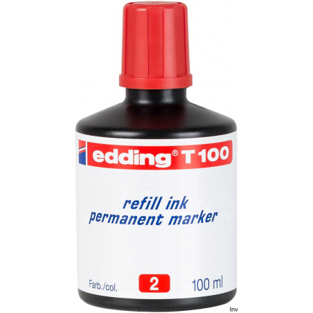 Edding Tusz do markerów permanentnych 100 ml czerwony T100/001/CZ