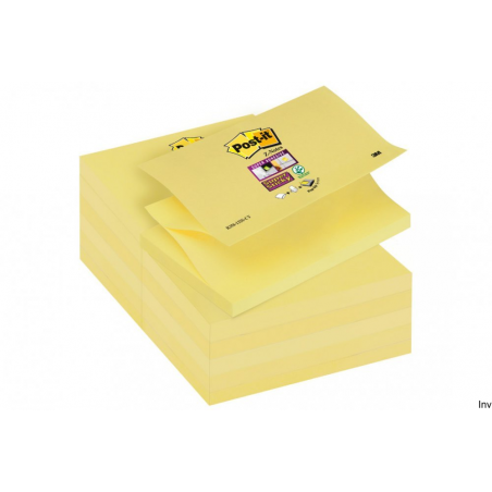 Bloczek samoprzylepny Post-it Super Sticky Z-Notes żółty 76x127 mm, 12 sztuk po 90 kartek