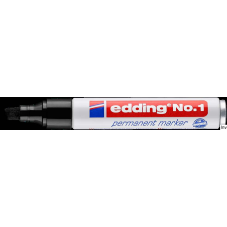 Edding marker permanentny ścięty 1-5mm czarny 1/001/C