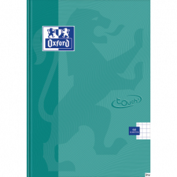Brulion A5 96 kartek z marginesem Oxford TOUCH, twarda oprawa, czerwona spirala, mikroperforacja, aplikacja Scribzee