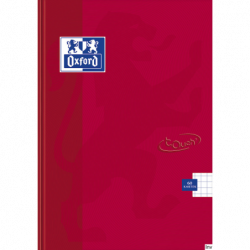Brulion A5 96 kartek z marginesem Oxford TOUCH, twarda oprawa, czerwona spirala, mikroperforacja, aplikacja Scribzee