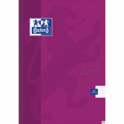 Brulion A5 96 kartek z marginesem Oxford TOUCH, twarda oprawa, czerwona spirala, mikroperforacja, aplikacja Scribzee