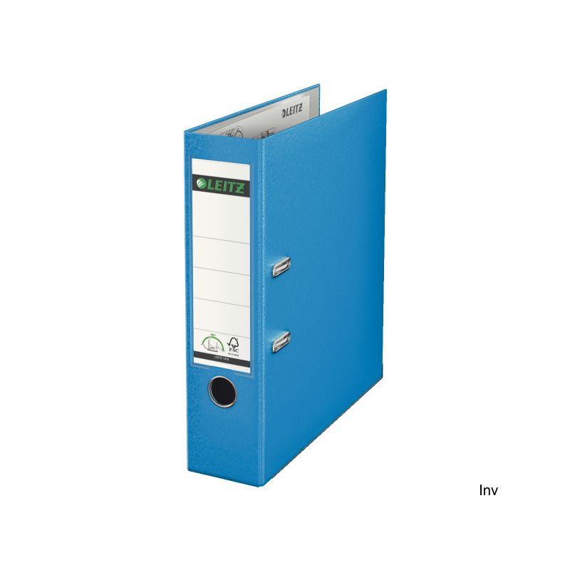 Segregator Leitz A4 80 mm jasnoniebieski 180° na 600 kartek z etykietą i metalowymi okuciami