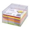 Przybornik na biurko OFFICE PRODUCTS, z kolorowymi karteczkami, plastikowy, transparentny