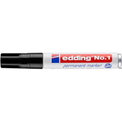 Edding marker permanentny ścięty 1-5mm czarny 1/001/C