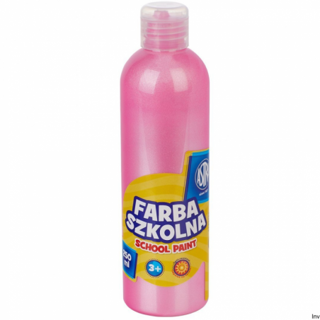 Farba szkolna Astra 250 ml perłowa różowa