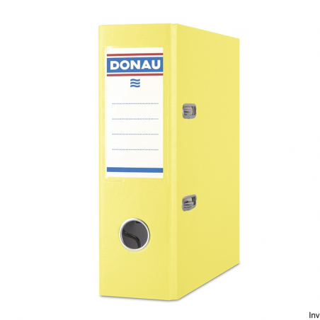 Donau Segregator A5 75mm żółty, tektura 2,1mm, ekologiczna folia PP, metalowa dźwignia, 2 lata gwarancji