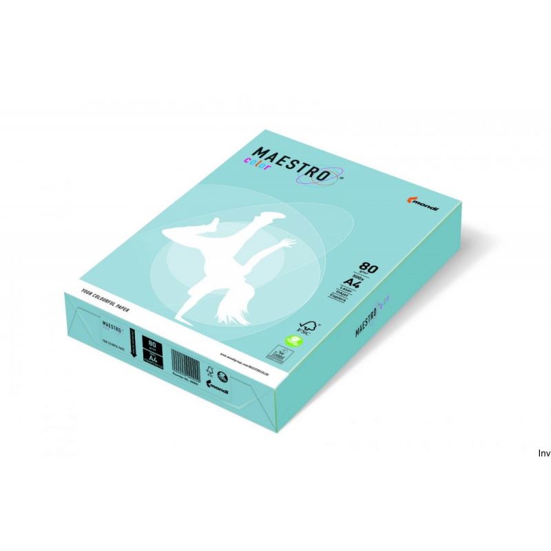 Papier A4 160g błękit arktyczny Maestro Color pastel, 250 arkuszy