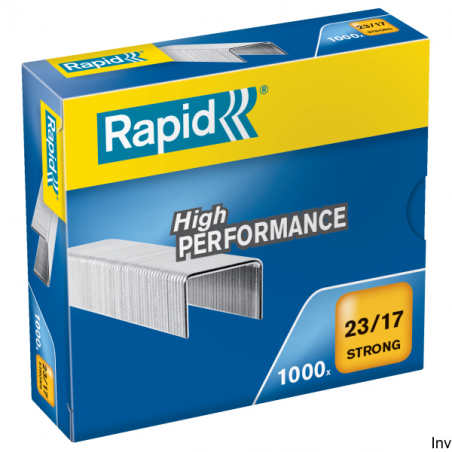 Zszywki Rapid Strong 23/17, 1000 sztuk, pokryte powłoką galwaniczną, odporne na korozję