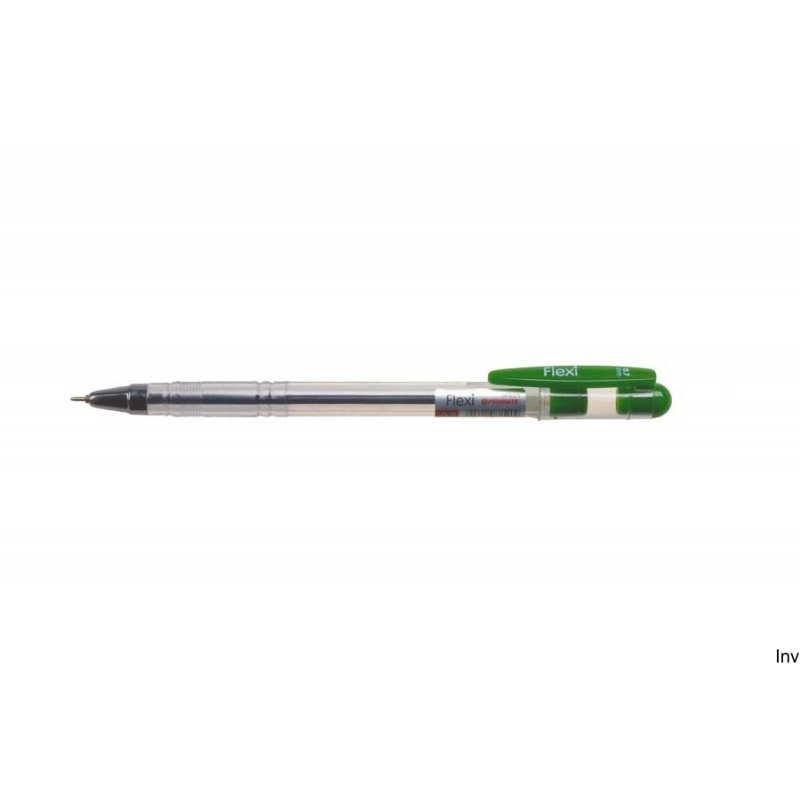 Długopis Penmate FLEXI zielony 0,7 mm z niklowo-srebrną końcówką, wodoodporny tusz, długość linii pisania 1500 m