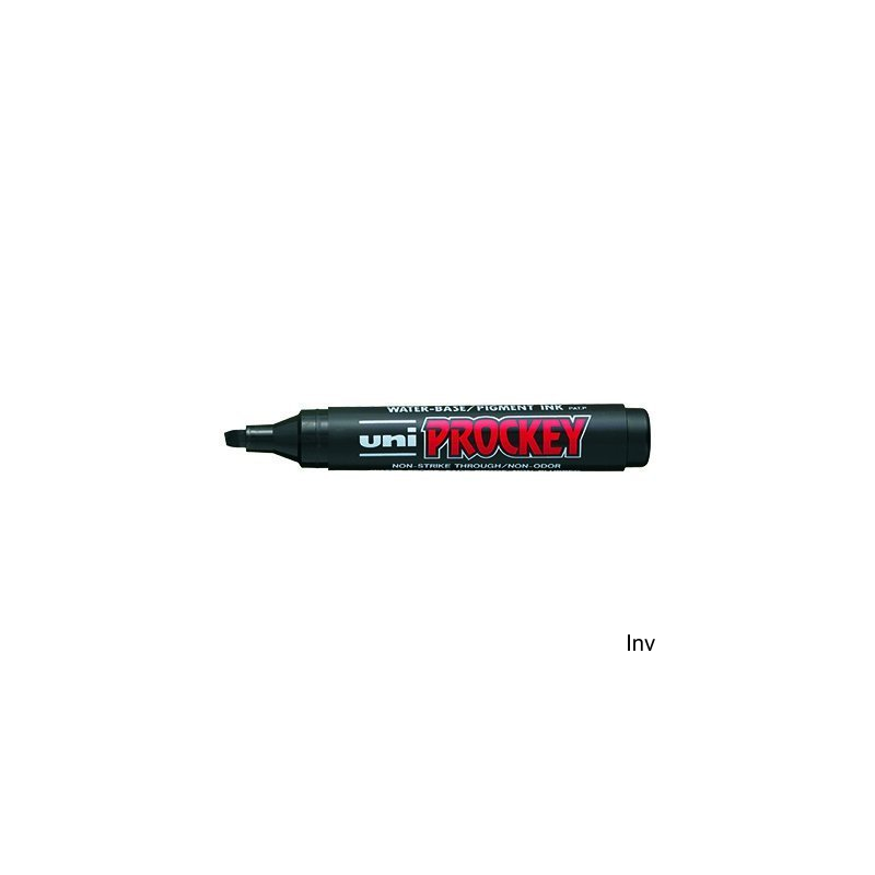 Marker permanentny Uni PM-126 czarny ścięty do papieru, szkła, metali, tkanin, grubość linii do 5,7 mm