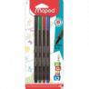 Cienkopisy GraphPeps Maped 0,4 mm 4 sztuki kolory podstawowe (czarny, zielony, czerwony, niebieski)