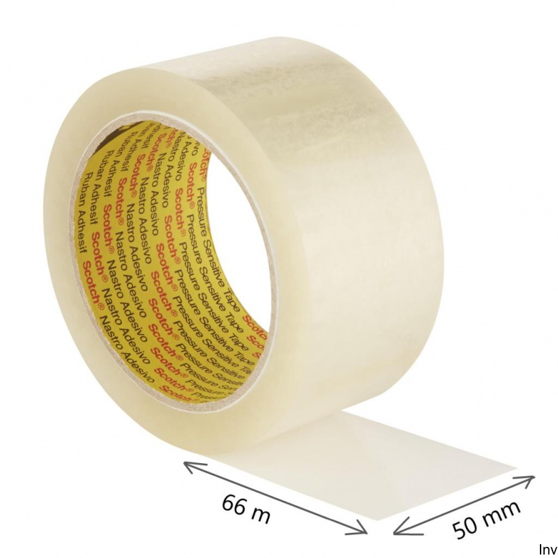 Taśma pakowa Scotch 3M HOT-MELT 50mm x 66m transparentna kauczukowa do wysyłek