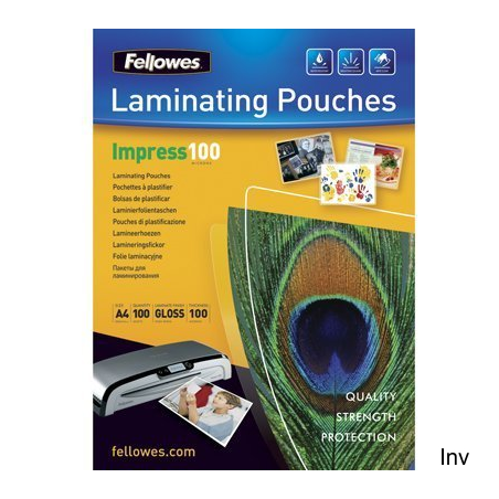 Folie do laminacji błyszczące A3 100 mikronów 100 sztuk Fellowes