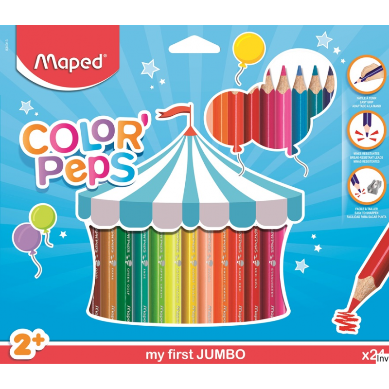 Kredki trójkątne Maped Color'Peps Jumbo 24 kolorów