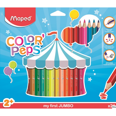 Kredki trójkątne Maped Color'Peps Jumbo 24 kolorów