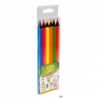 Kredki Cricco trójkątne 6 kolorów neonowych w etui BLACK WOOD JUMBO CR330W6 AX