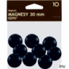 Magnesy magnetyczne 30 mm czarne Grand, opakowanie 10 sztuk