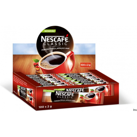 Nescafe Classic kawa rozpuszczalna 100 saszetek po 2g