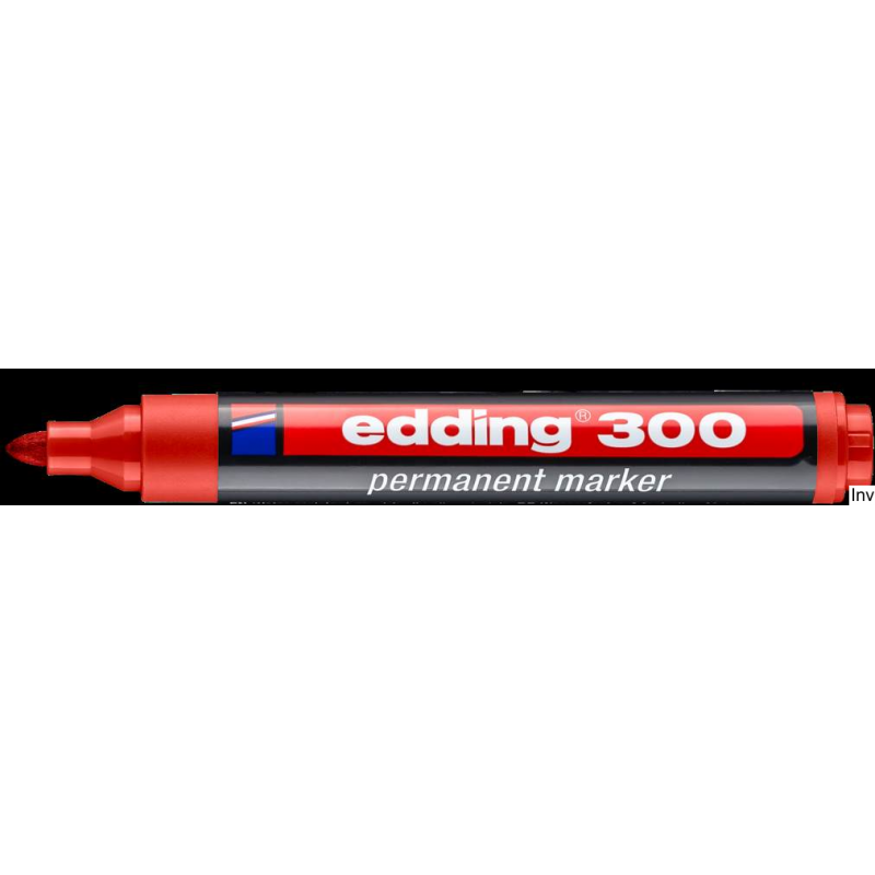 Edding Foliopis 300-2 czerwony marker niezmywalny okrągła końcówka 1,5-3 mm