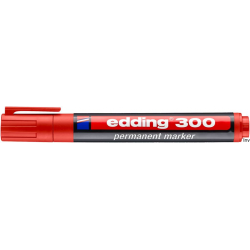 Edding Foliopis 300-2 czerwony marker niezmywalny okrągła końcówka 1,5-3 mm