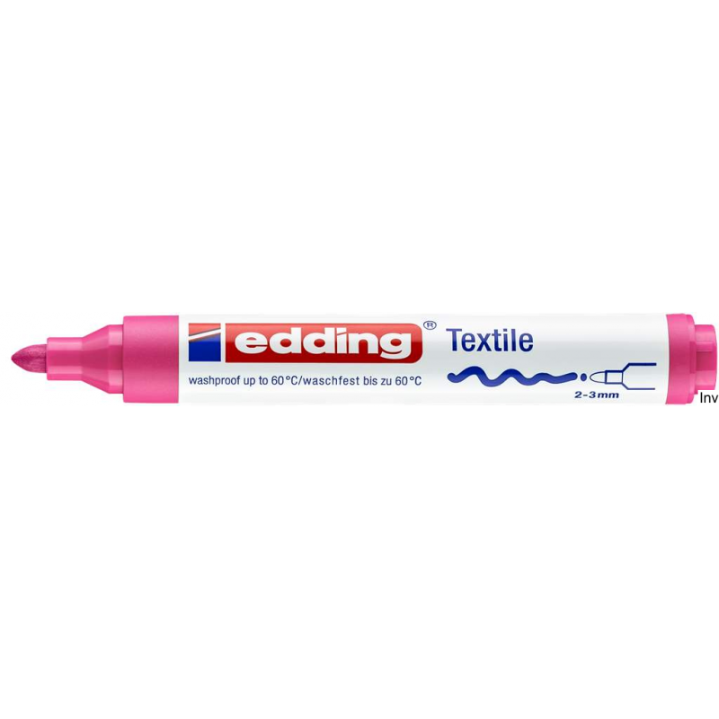 Edding Marker do tkanin różowy fluorescencyjny 3 mm okrągła końcówka 4500/069/RF