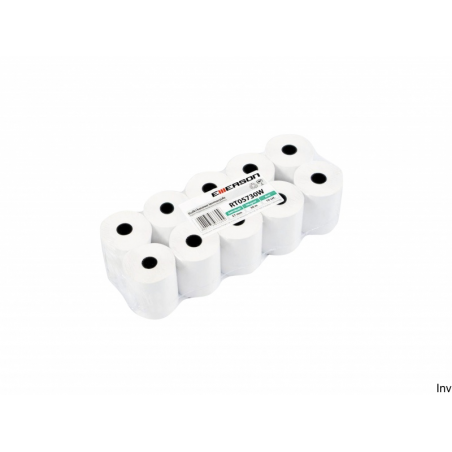 Rolki termiczne 57x45m 10 sztuk Emerson BPA FREE do kas i faksów, gramatura 55 g/m²