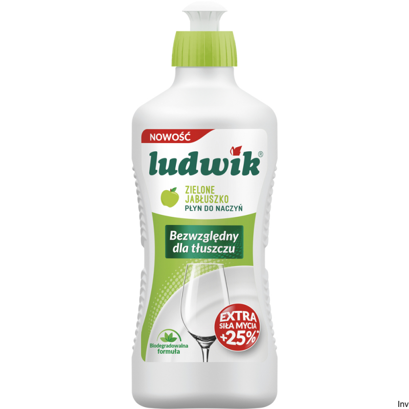 Ludwik Płyn do mycia naczyń 450g zielone jabłuszko