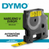 Taśma Dymo D1 12 mm x 7 m czarna/żółta do drukarek etykiet LabelManager i LabelWriter Duo