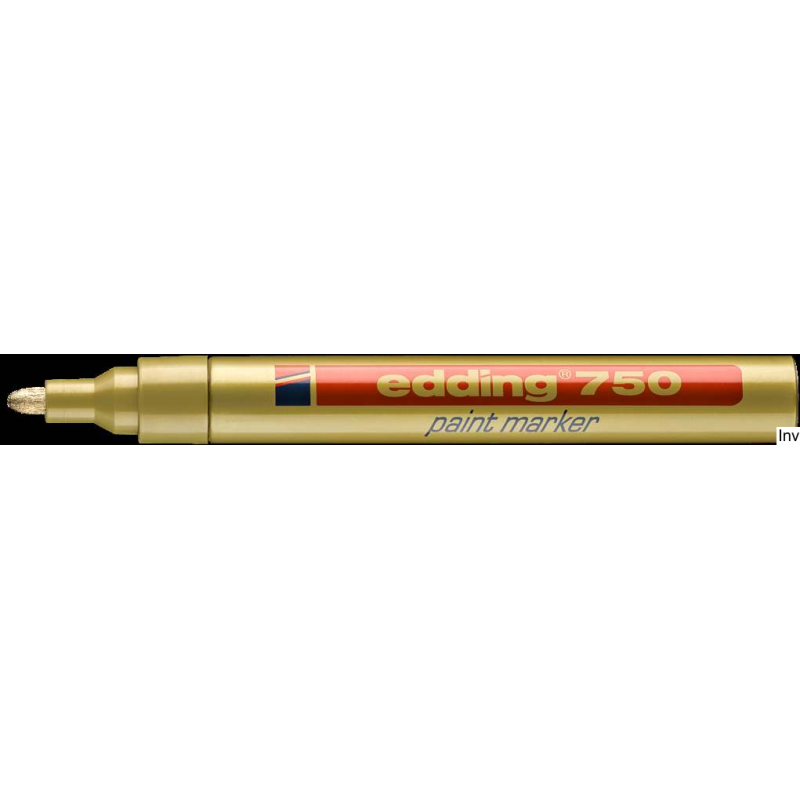 Marker lakierowy Edding 750 złoty 2-4 mm wodoodporny, szybkoschnący, do oznaczania różnych powierzchni