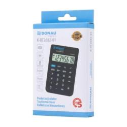 Kalkulator kieszonkowy DONAU TECH, CI-SLD200NR, 8-cyfr. wyświetlacz, wym. 97x60x10 mm, czarny