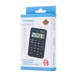 Kalkulator kieszonkowy DONAU TECH, CI-LC210NR, 8-cyfr. wyświetlacz, wym. 97x62x11 mm, czarny