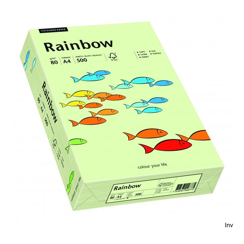 Papier ksero kolorowy Rainbow bladozielony A4 80 g/m, 500 arkuszy
