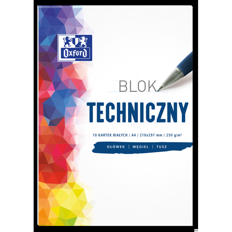 Blok techniczny Oxford A4 10 sztuk 250 g biały