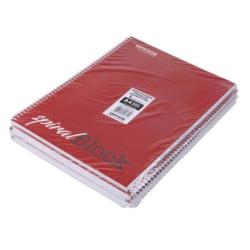 PAKIET Kołonotatnik OFFICE PRODUCTS, A4, w linie, 80 kart., 70gsm, bordowy